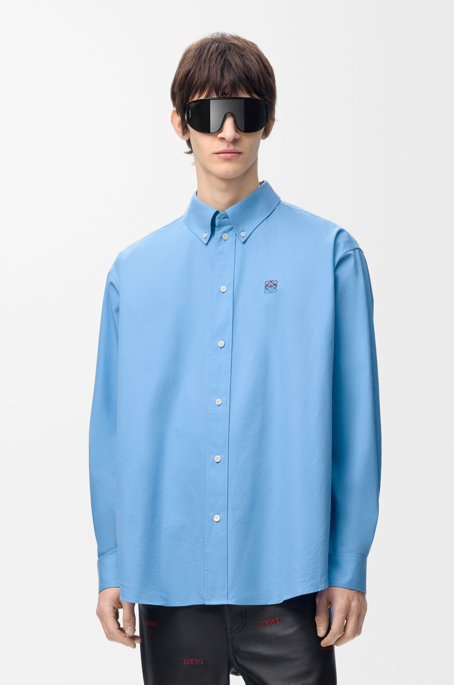 LOEWE Shirt in cotton Light Blue