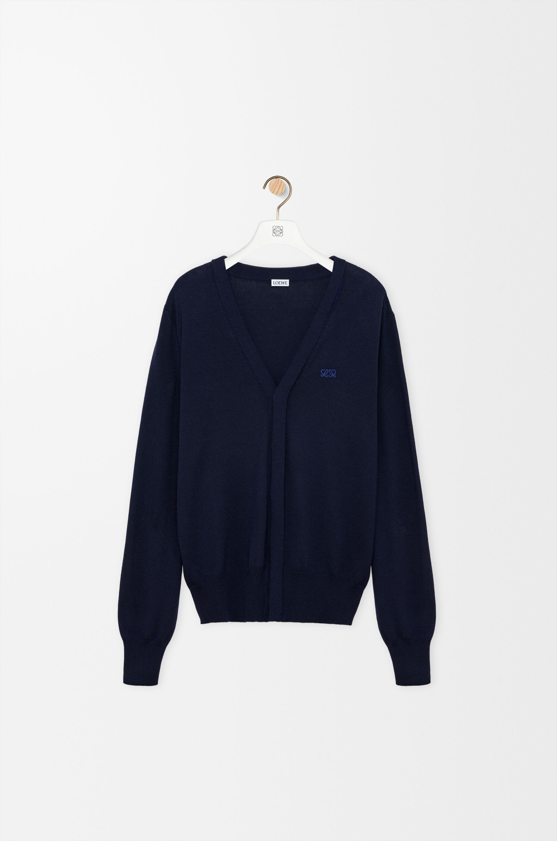 LOEWE Cardigan in merino wool Navy/Blue