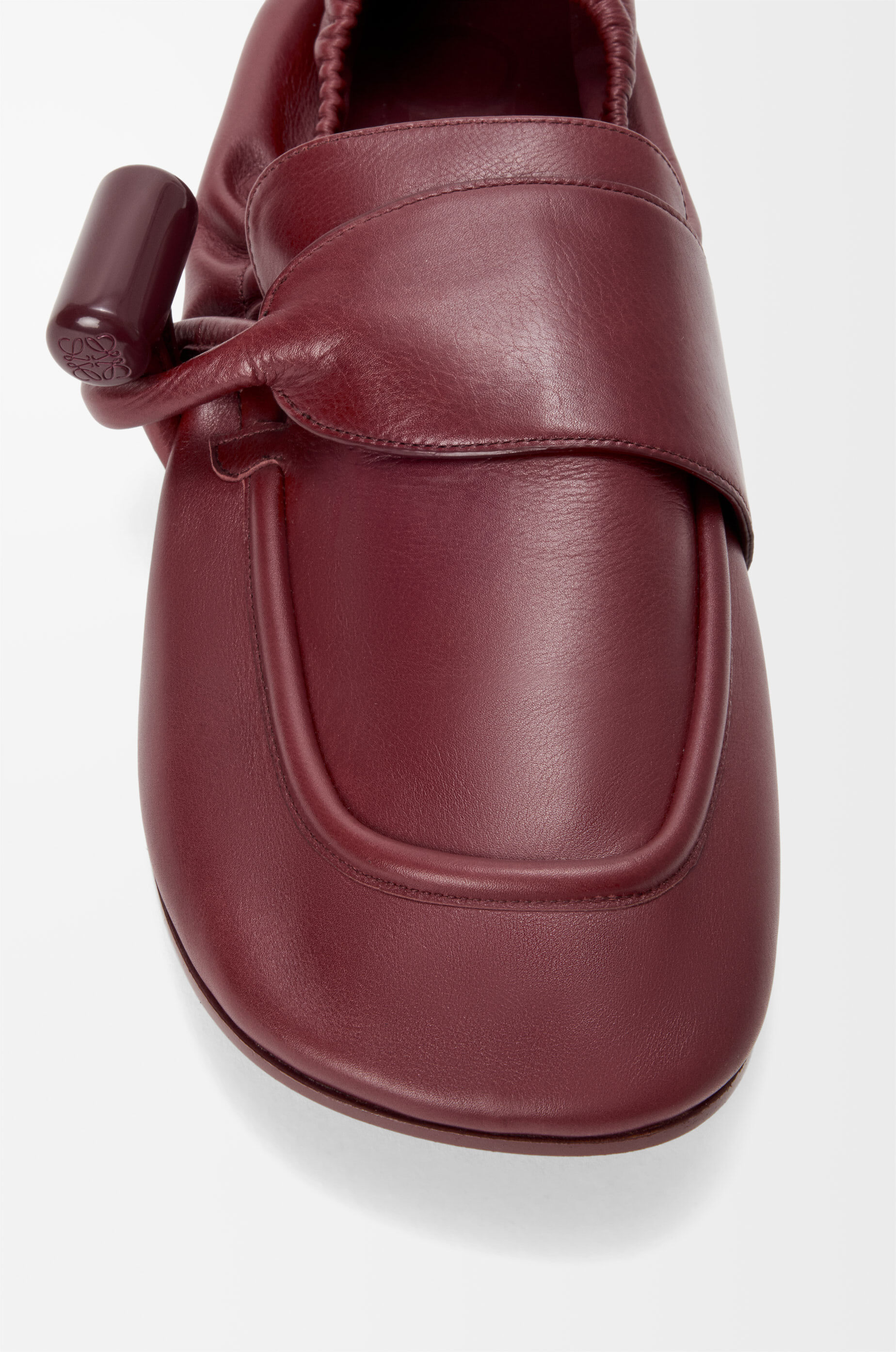 LOEWE Toggle loafer in shiny smooth calfskin Burnt Red