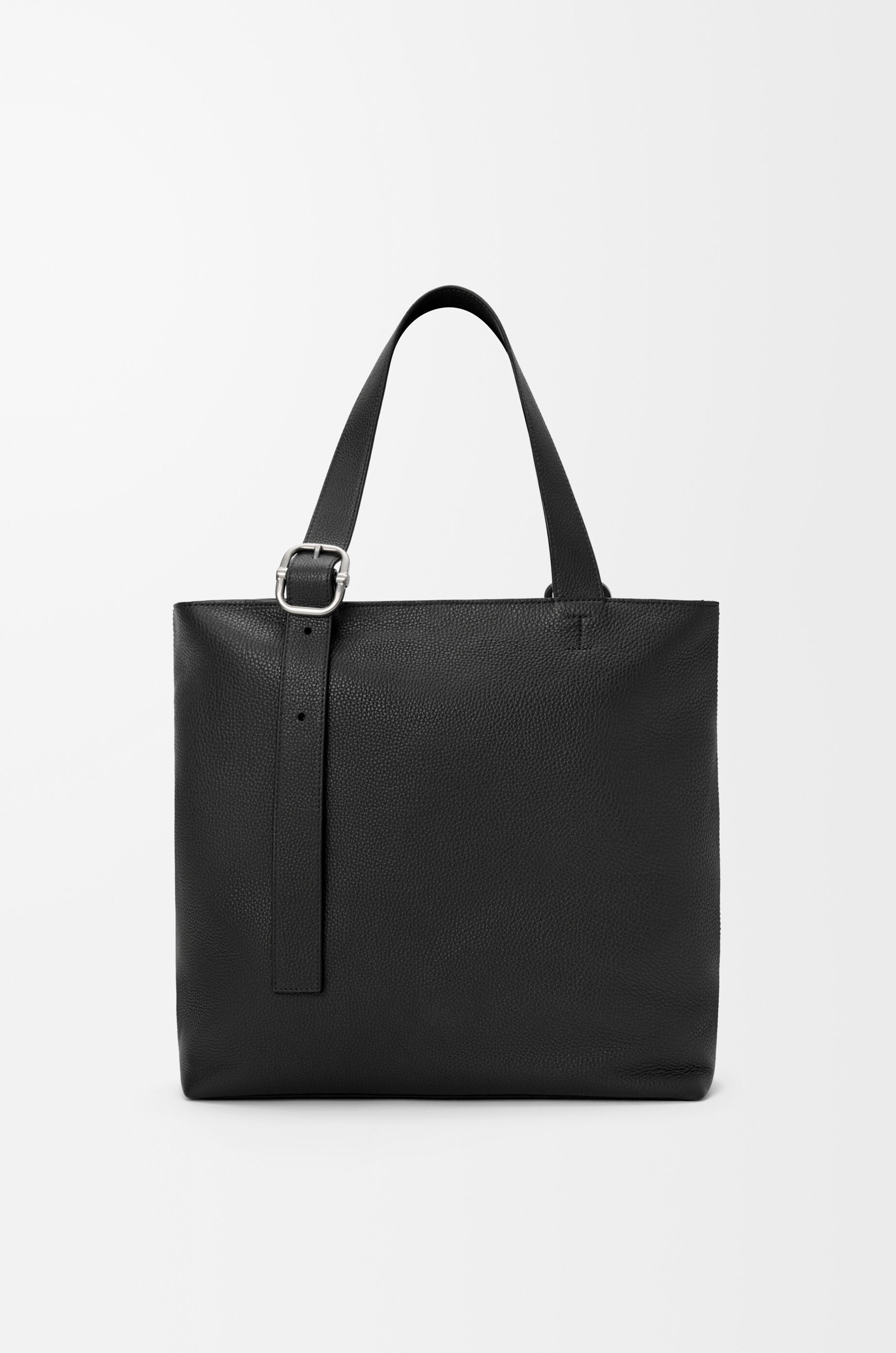 LOEWE Loop zipped tote in supple grained calfskin Black