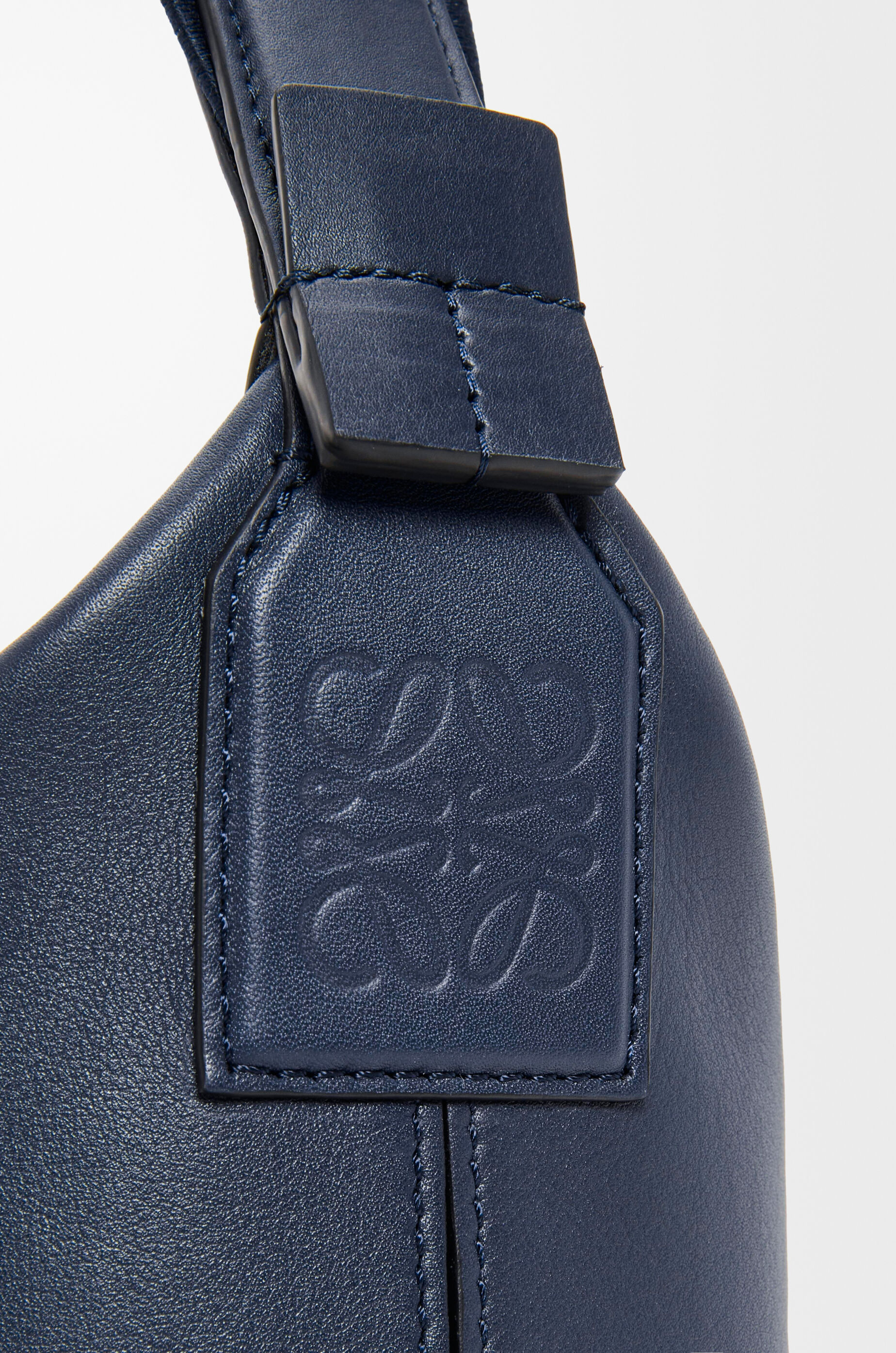 LOEWE Small Cubi crossbody bag in supple smooth calfskin and jacquard Deep Navy