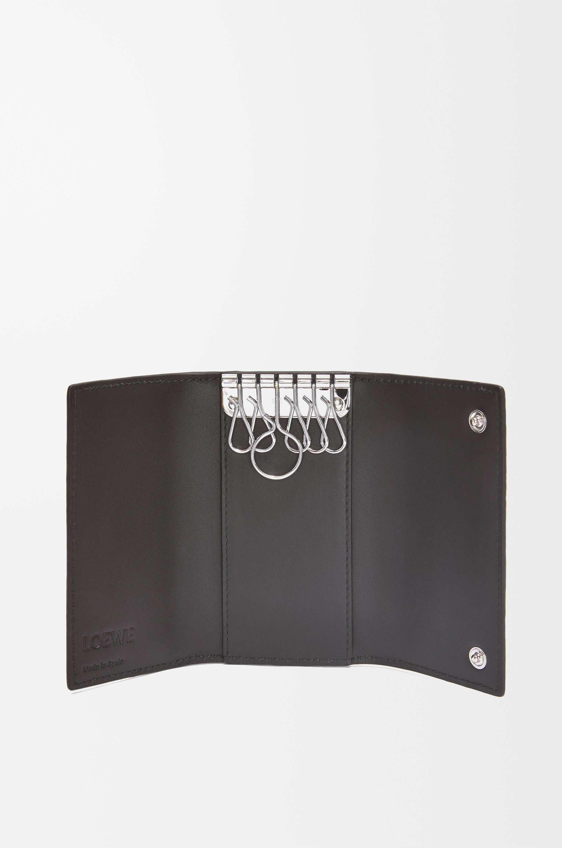 LOEWE Key case in soft grained calfskin Anthracite