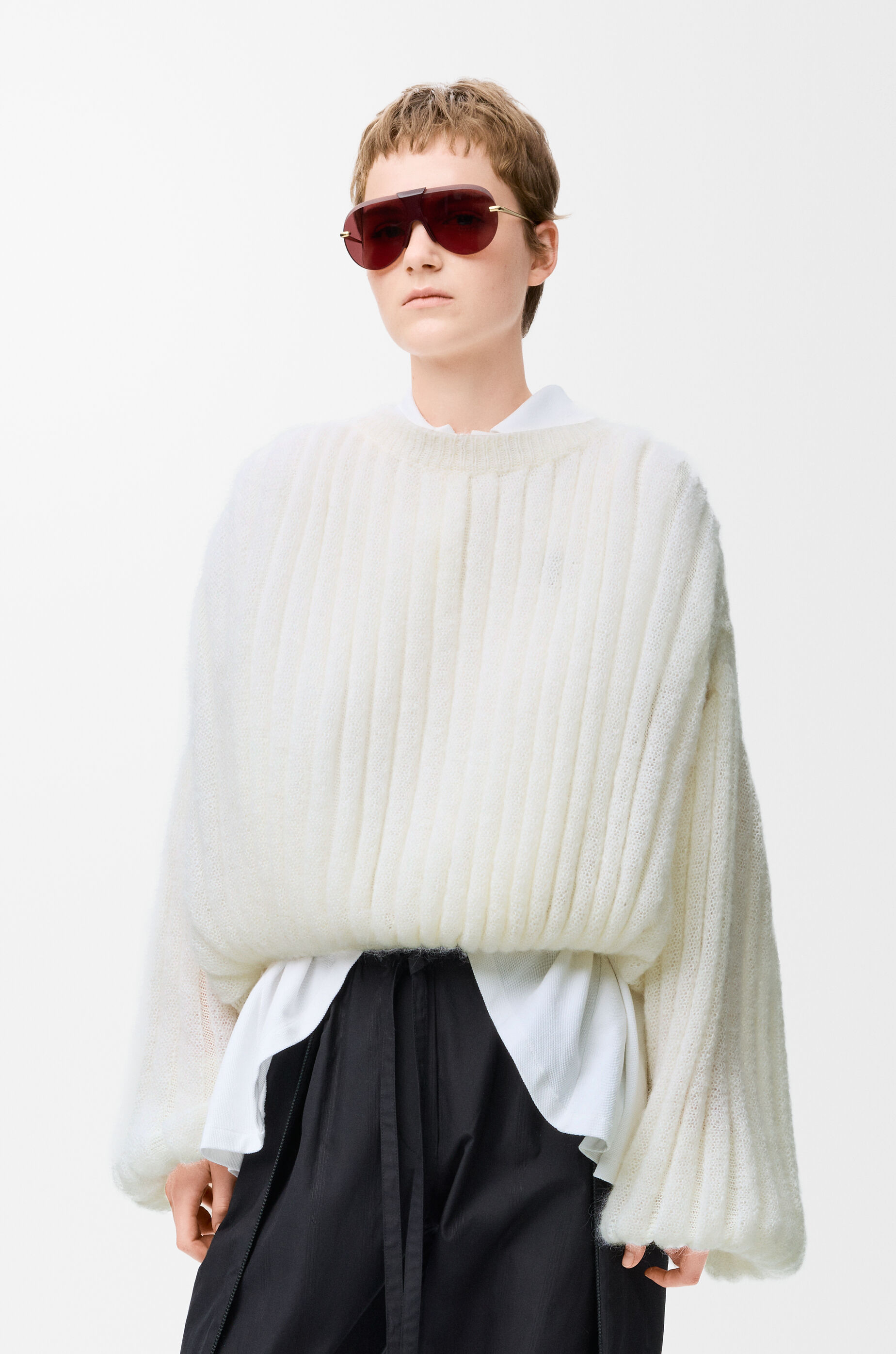 LOEWE Sweater in mohair blend White
