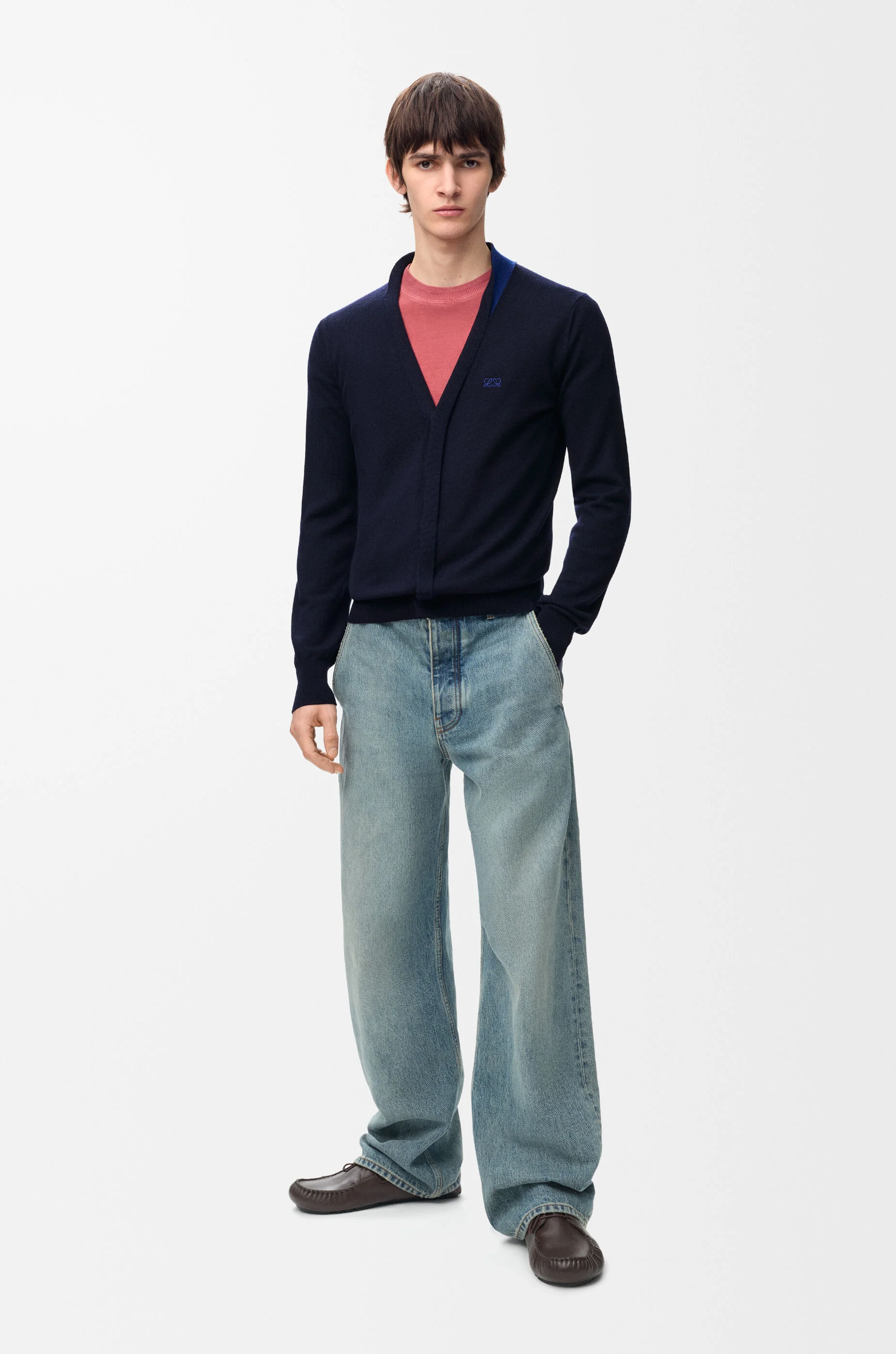 LOEWE Cardigan in merino wool Navy/Blue