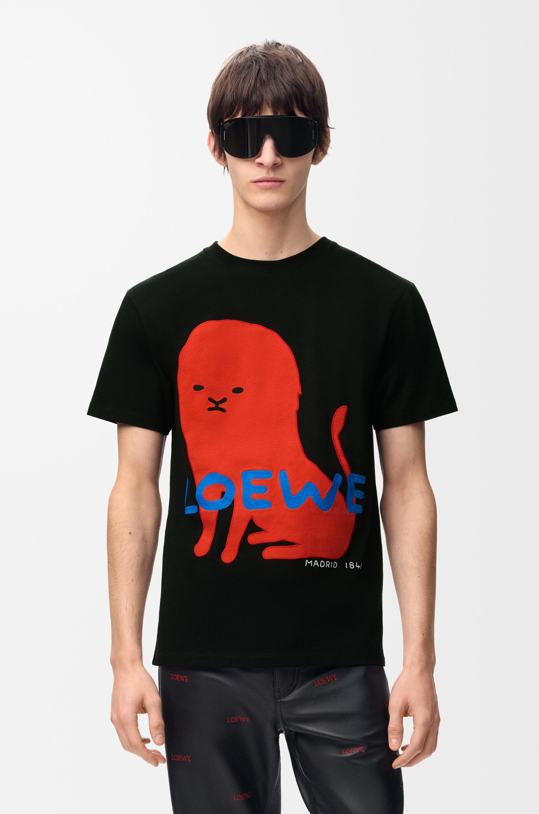 LOEWE Regular fit t-shirt in cotton Black