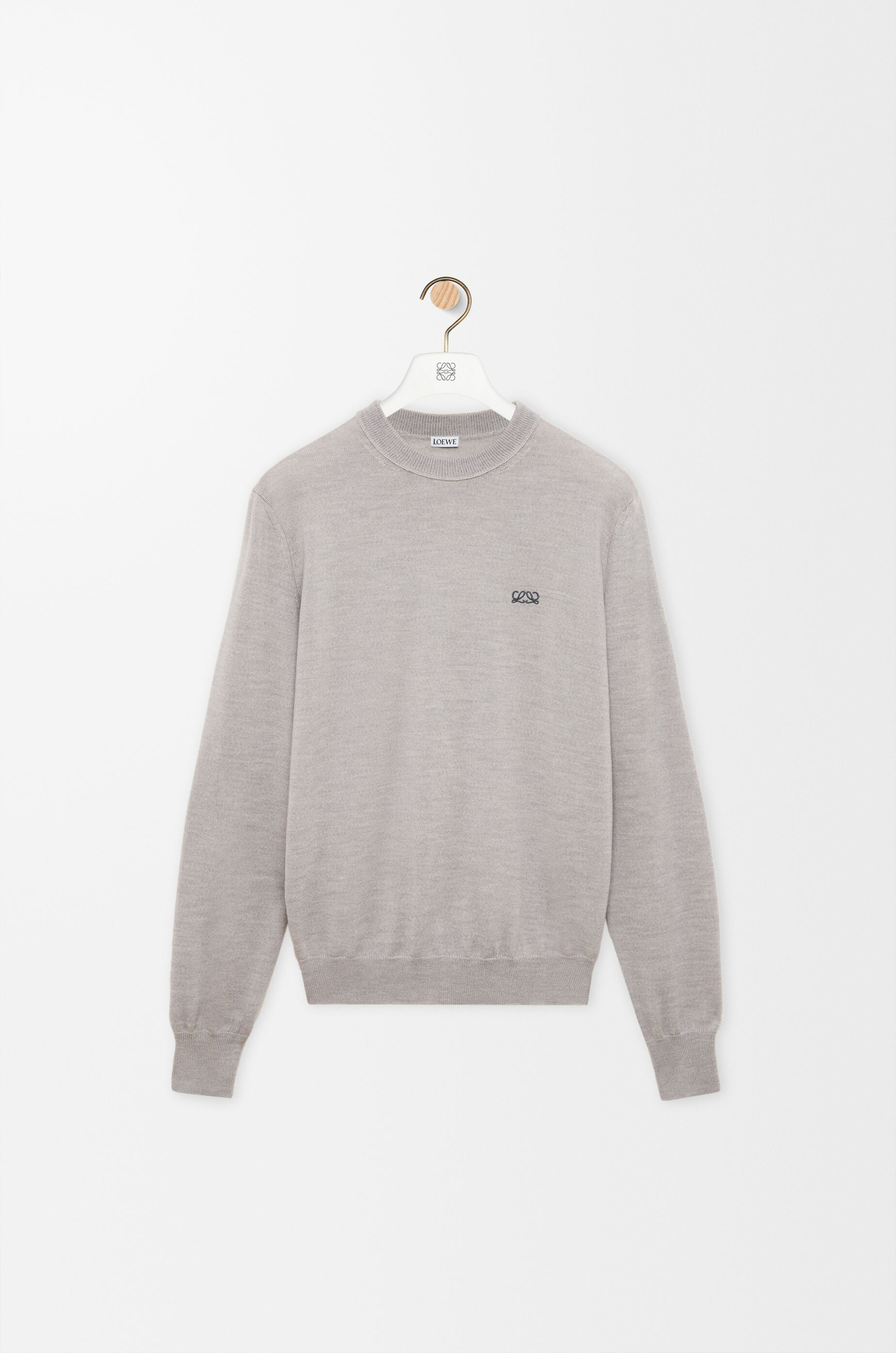 LOEWE Sweater in merino wool Light Grey/Grey