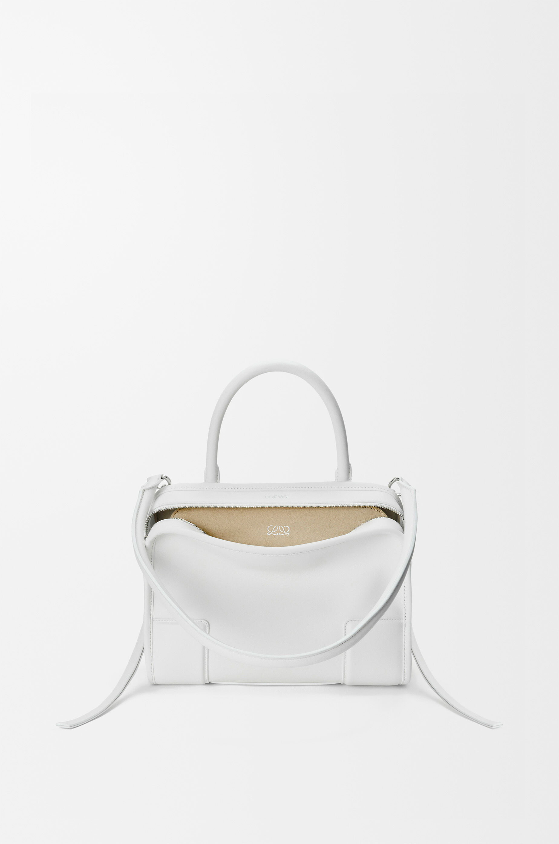 LOEWE Small Amazona 180 bag in soft calfskin White