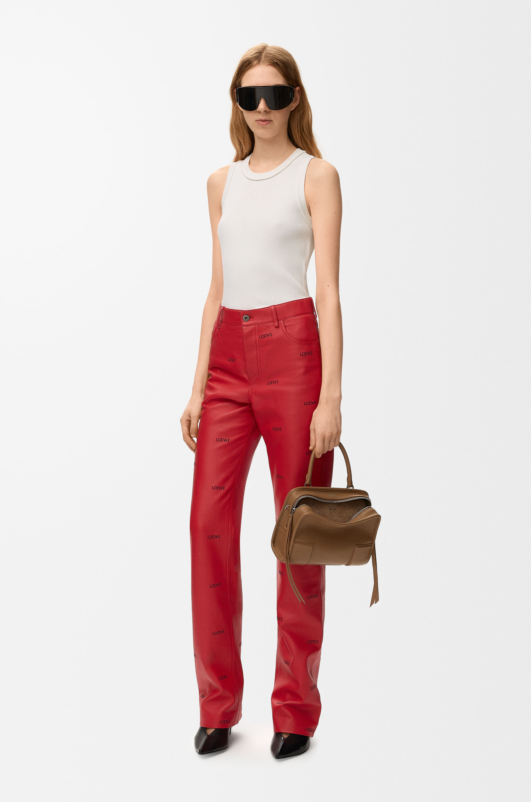 LOEWE Anagram tank top in stretch viscose White