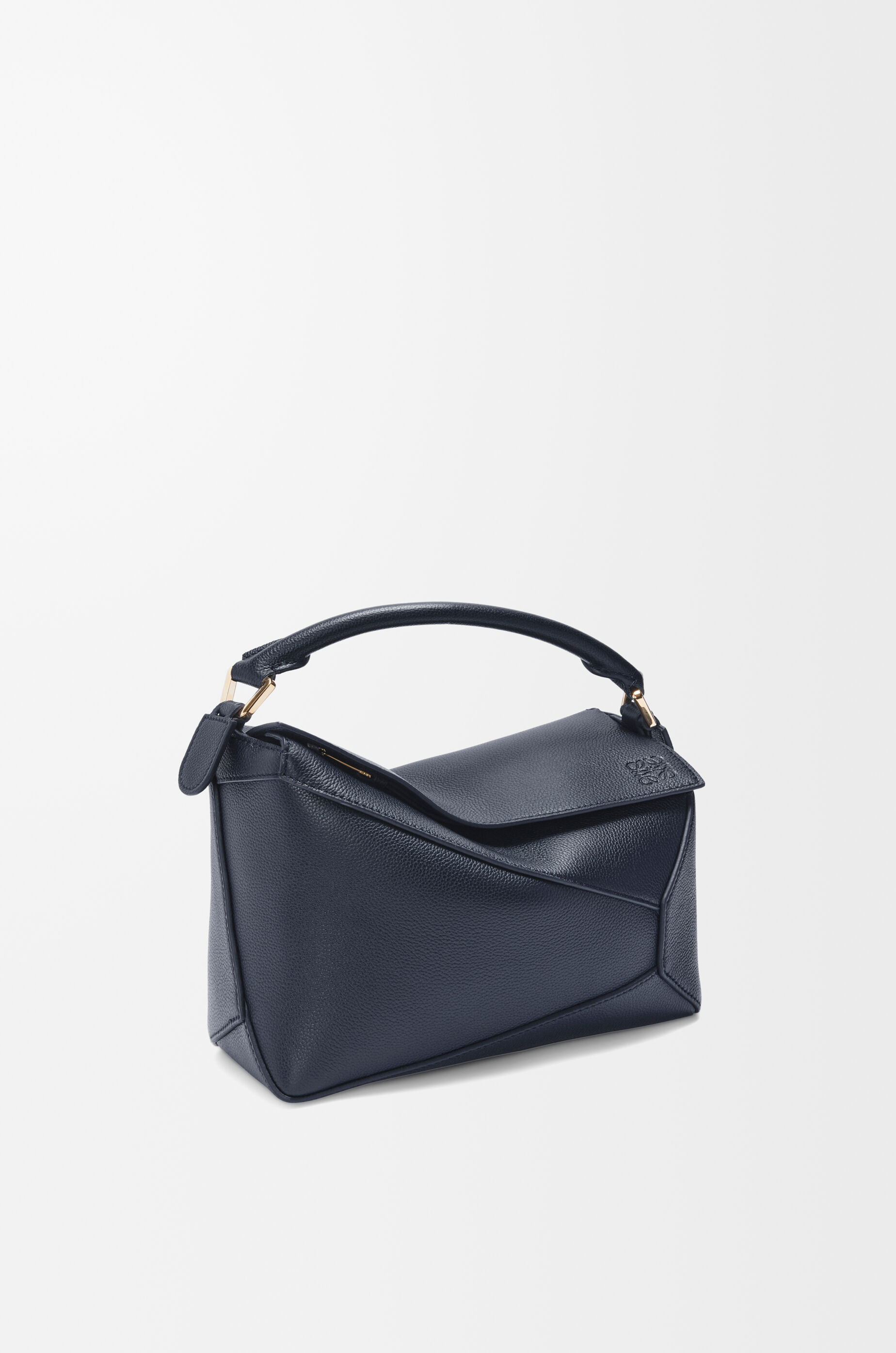 LOEWE Small Puzzle Edge bag in soft grained calfskin Deep Navy
