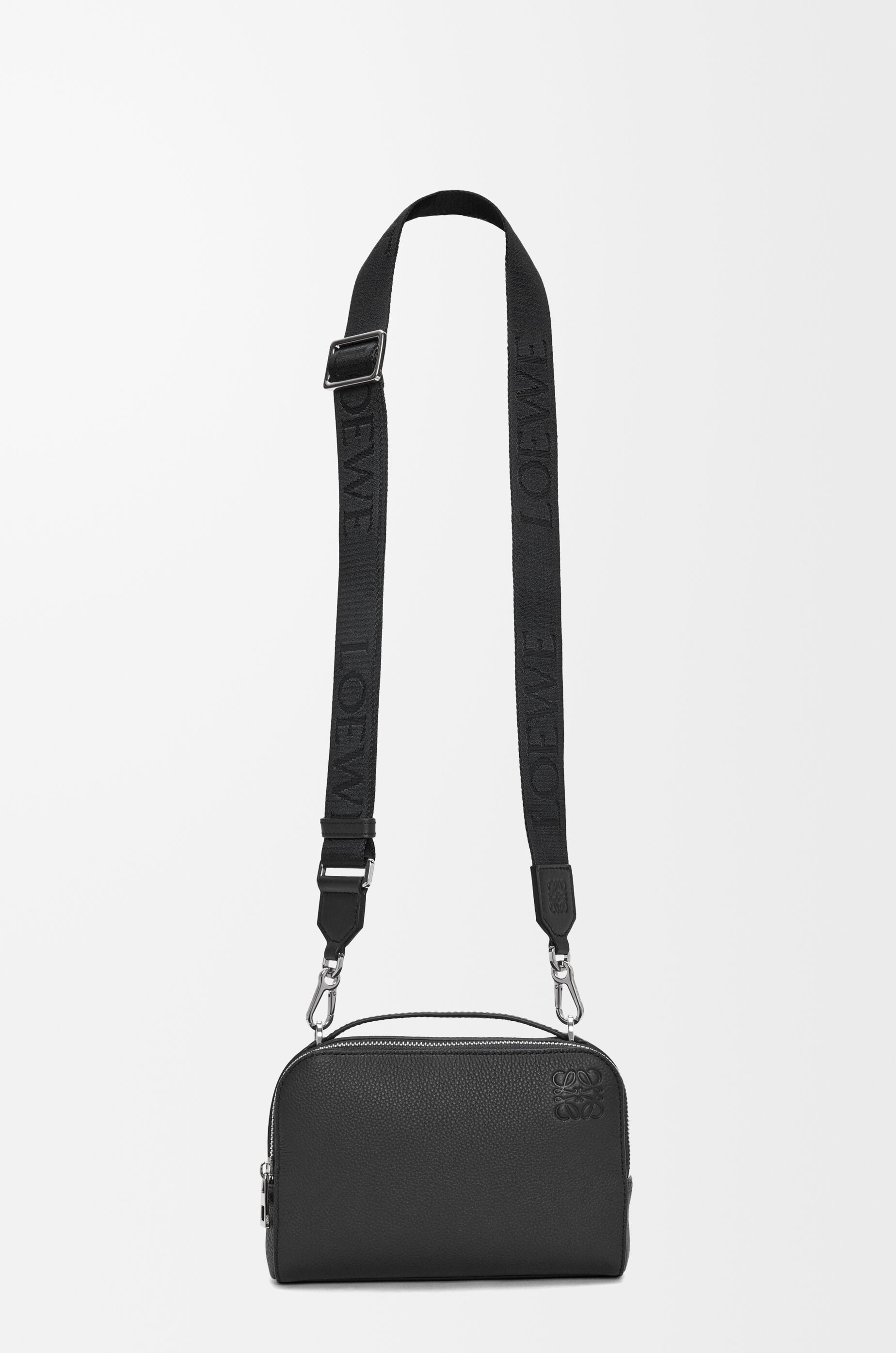 LOEWE Mini crossbody camera bag in soft grained calfskin Black