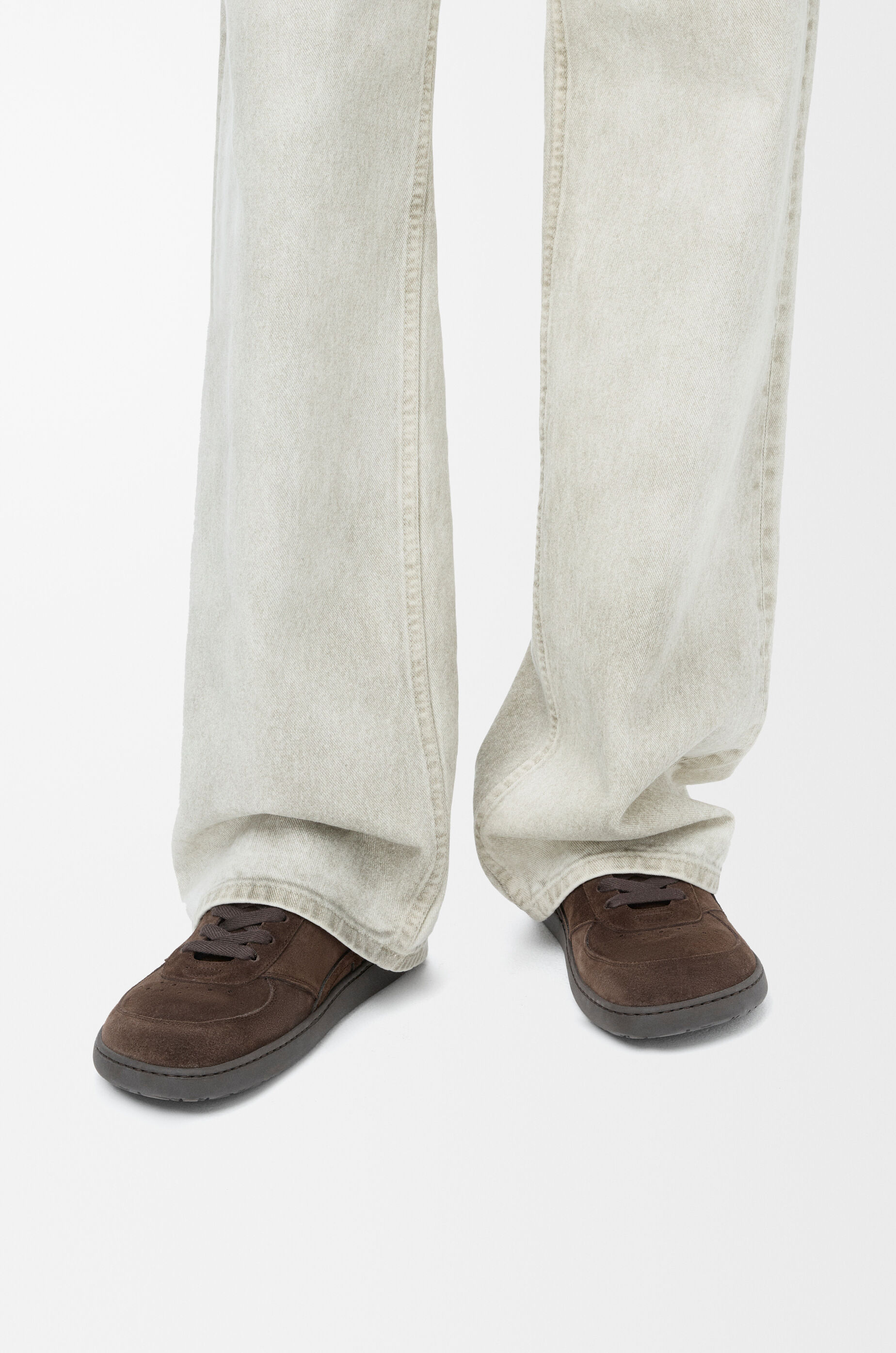 LOEWE Jambo sneaker in suede calfskin Dark Brown