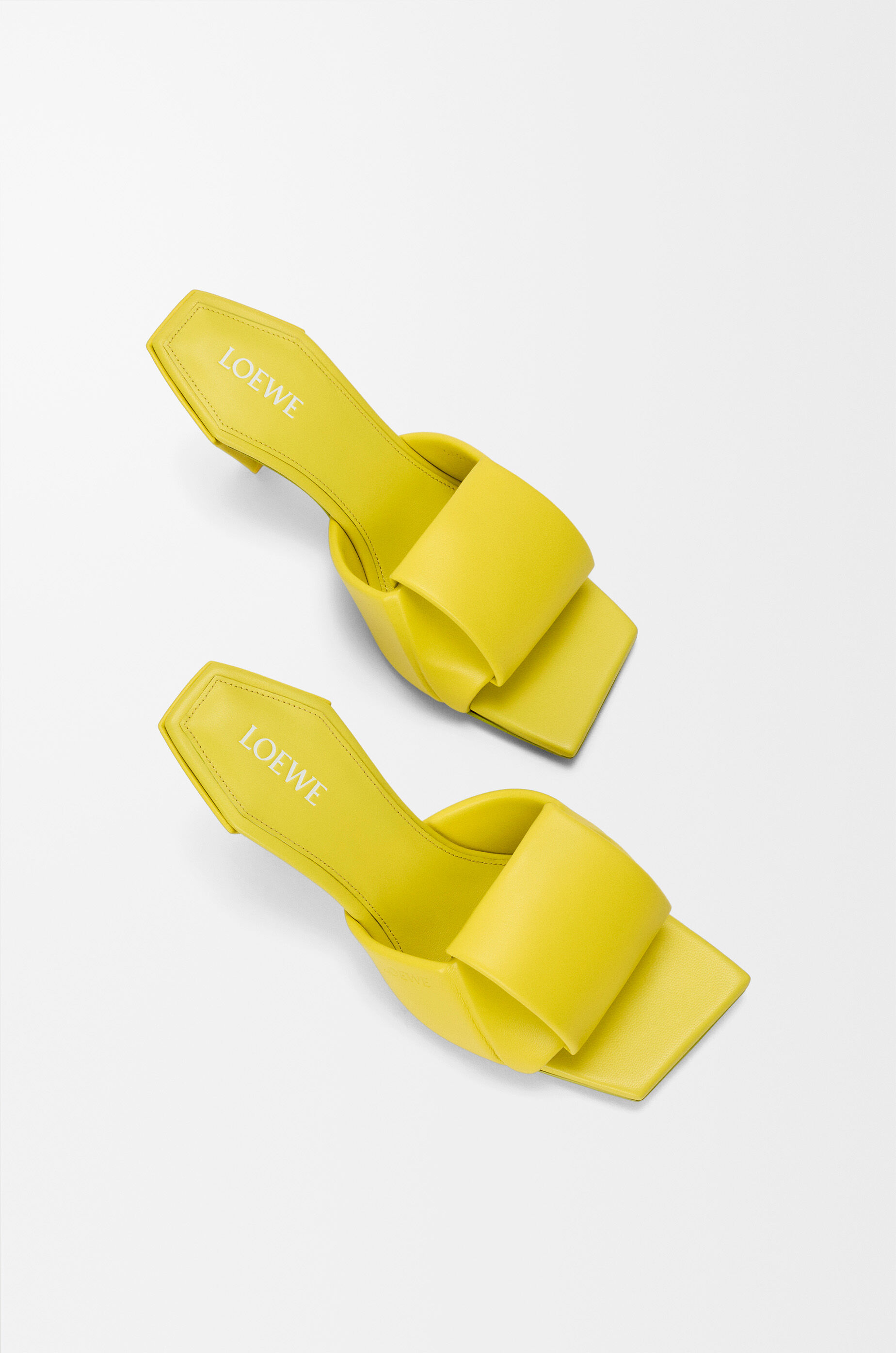 LOEWE Origami slide in lambskin Lemon