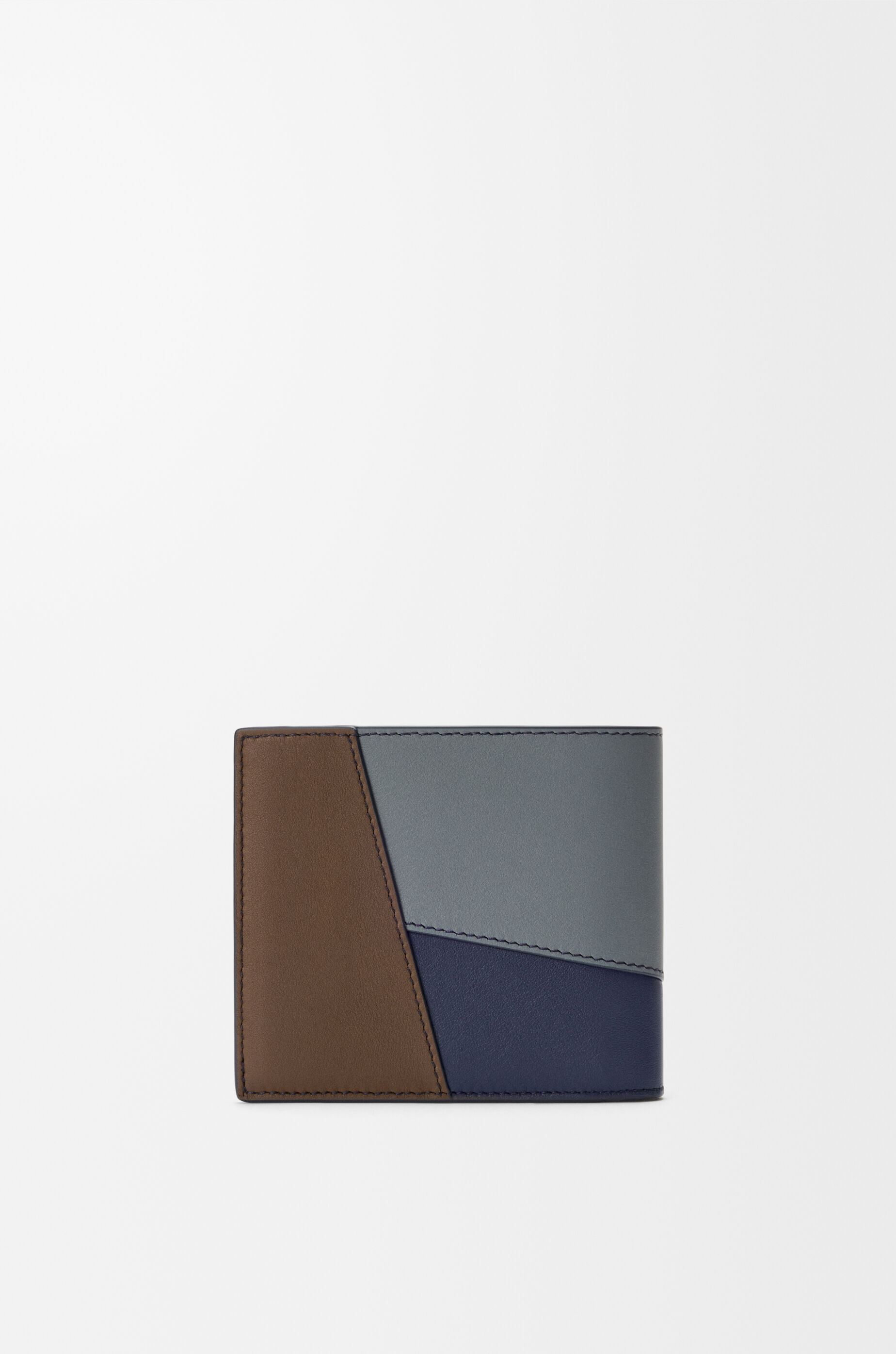 LOEWE Puzzle bifold coin wallet in classic calfskin Blue Grey/Navy