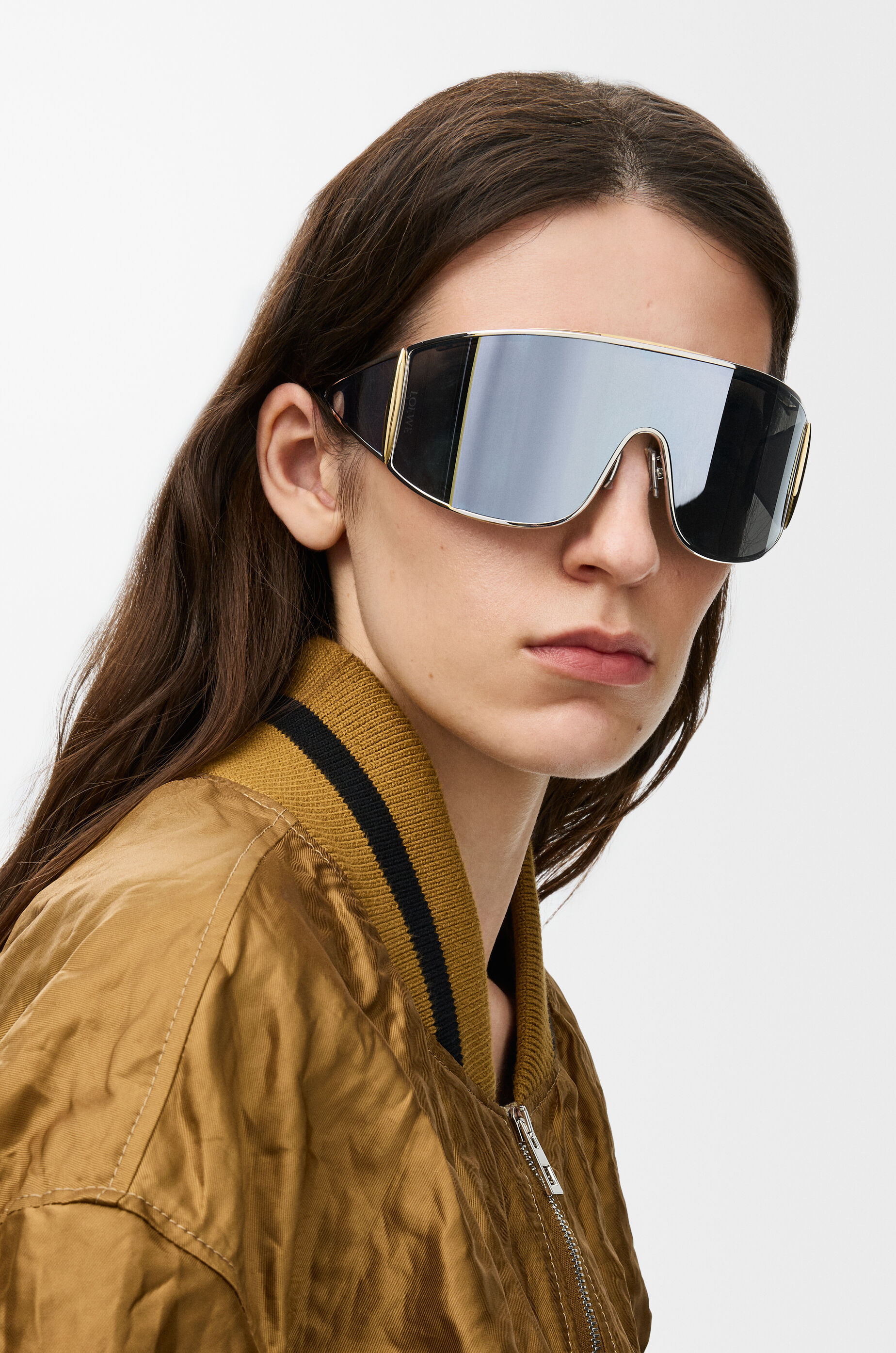 LOEWE Speed Shield sunglasses  Silver/Gold