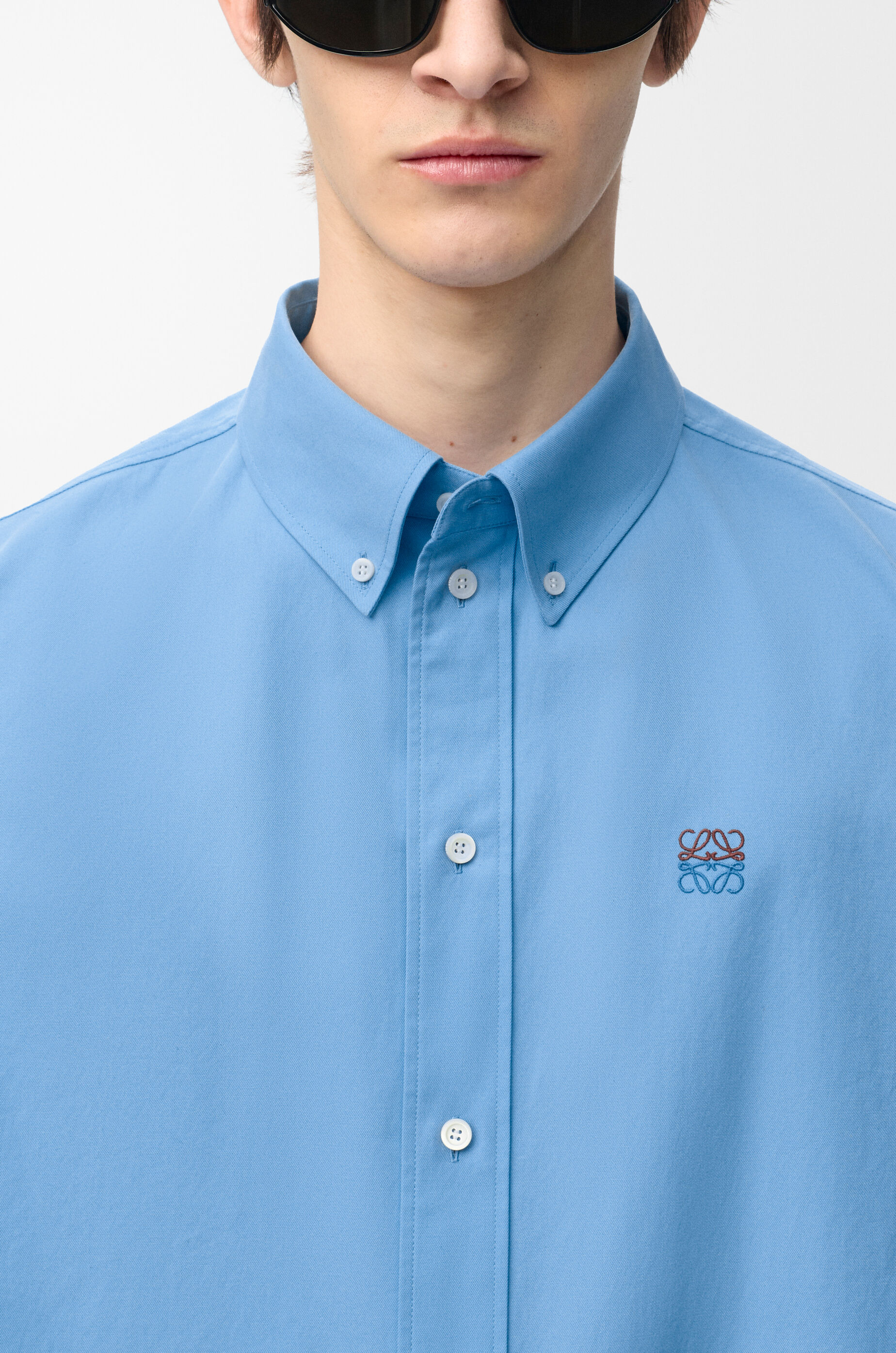 LOEWE Shirt in cotton Light Blue