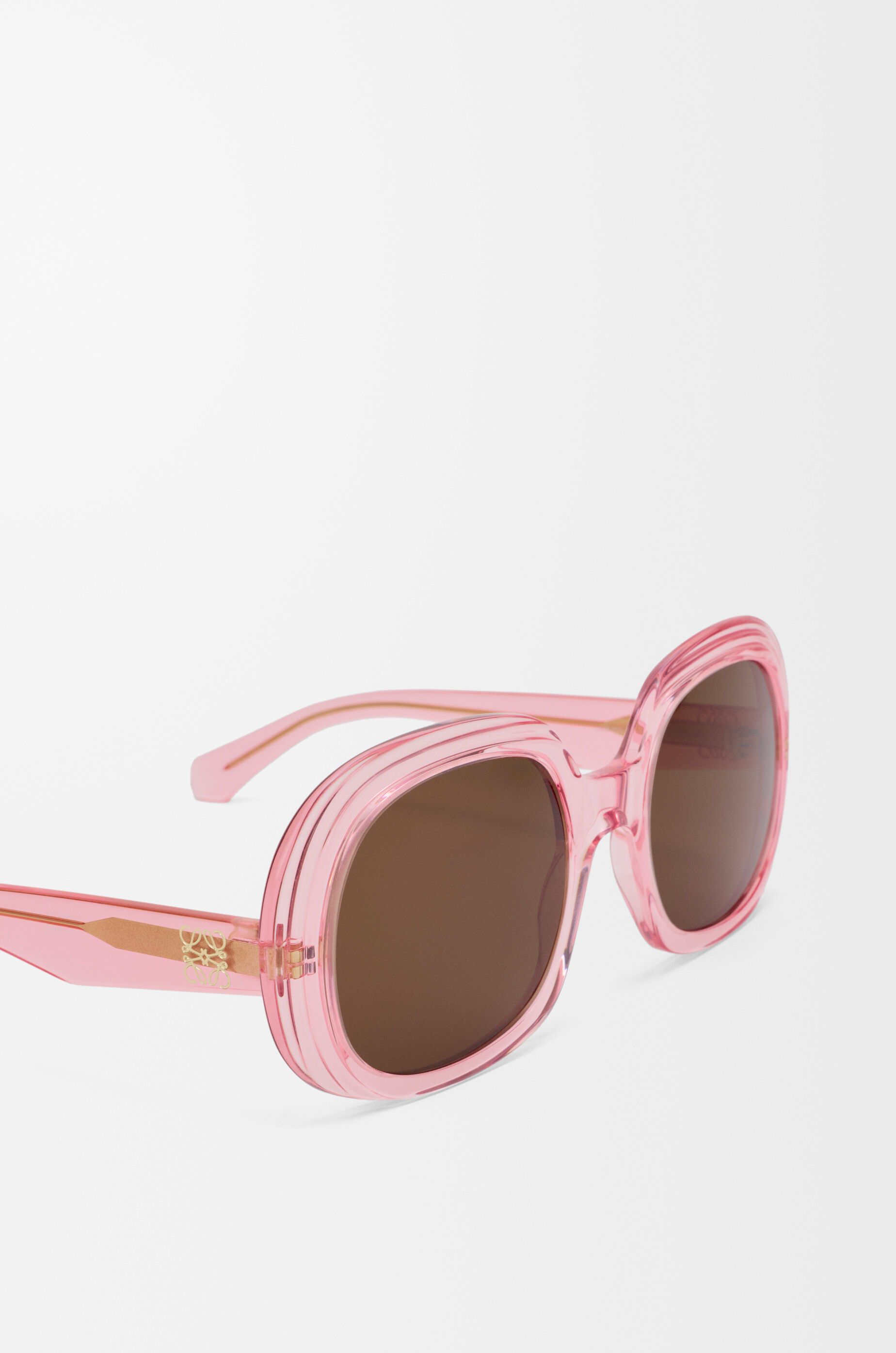 LOEWE Mini Anagram Steps Square sunglasses Transparent Pink