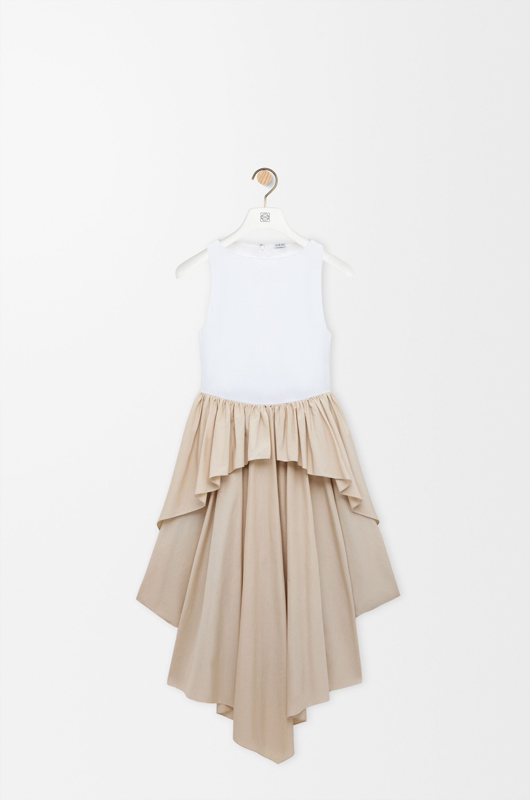LOEWE Dress in cotton White/Beige
