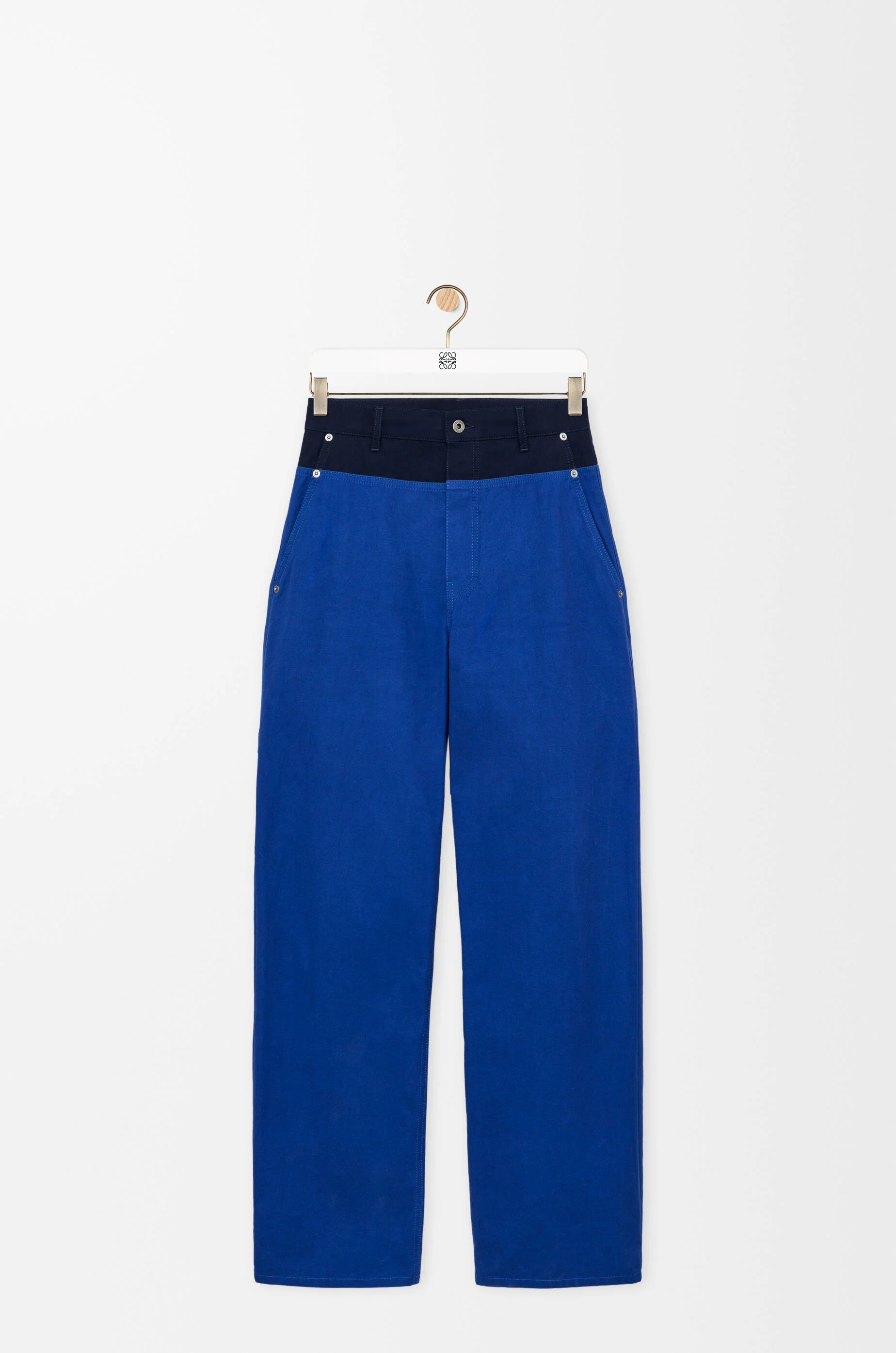 LOEWE Trousers in cotton Blue/Navy