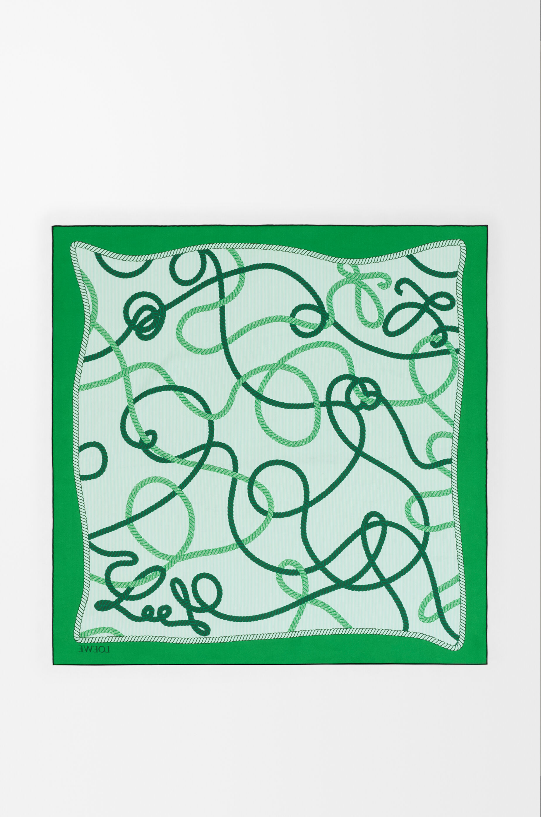 LOEWE Scarf in silk Navy/Green