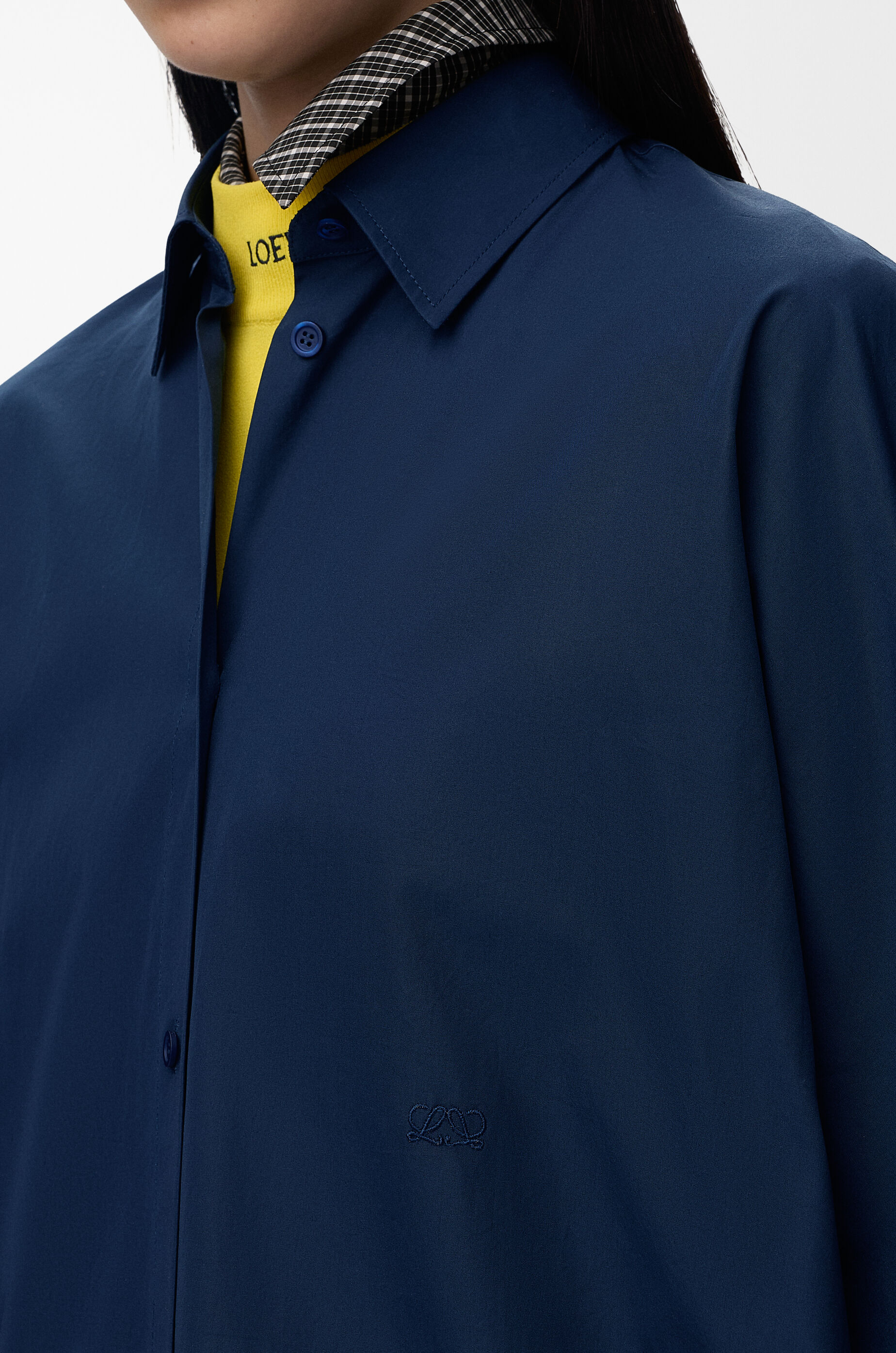 LOEWE Shirt in cotton Navy Blue