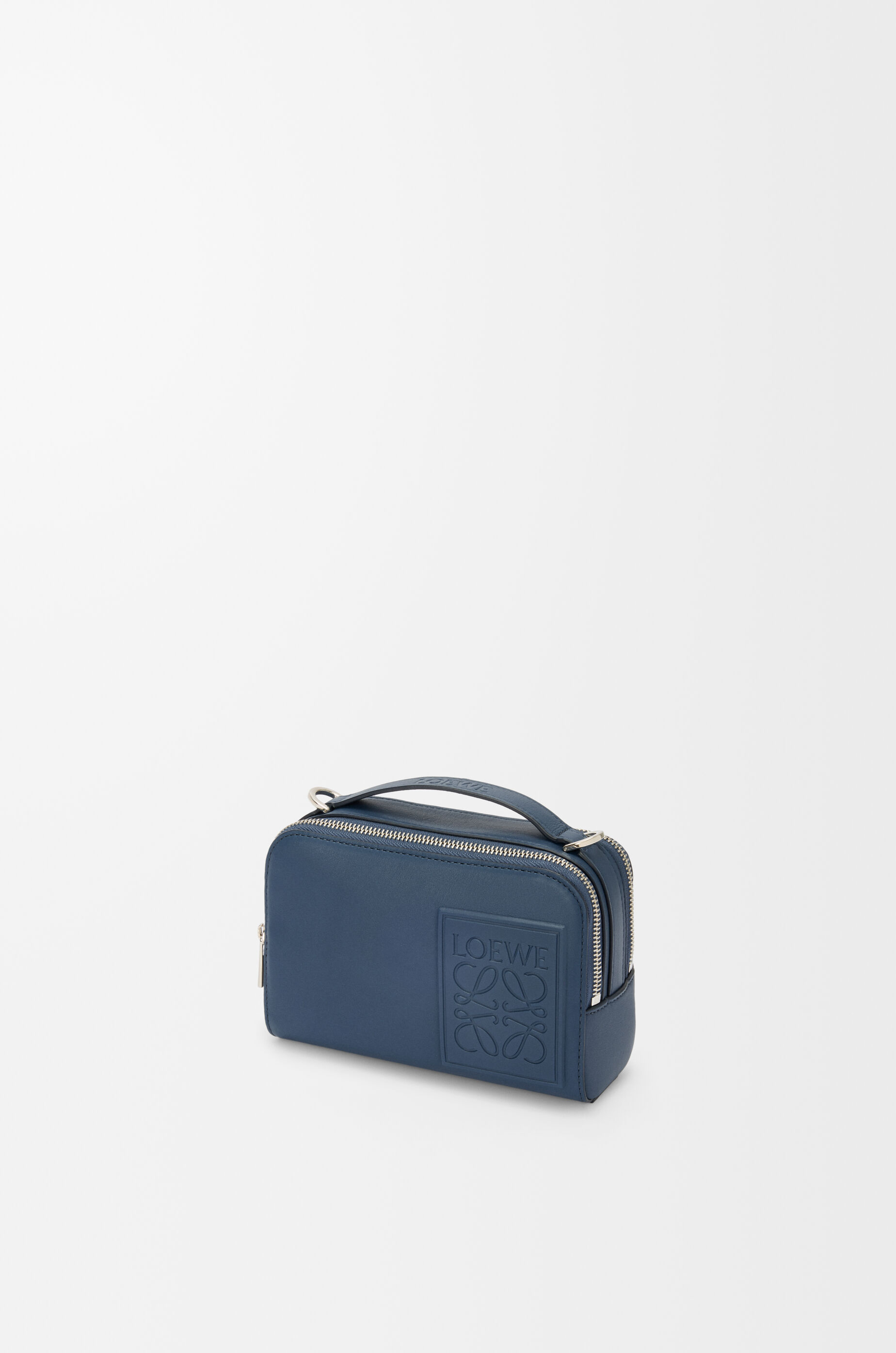 LOEWE Mini crossbody camera bag in satin calfskin Indigo Dye