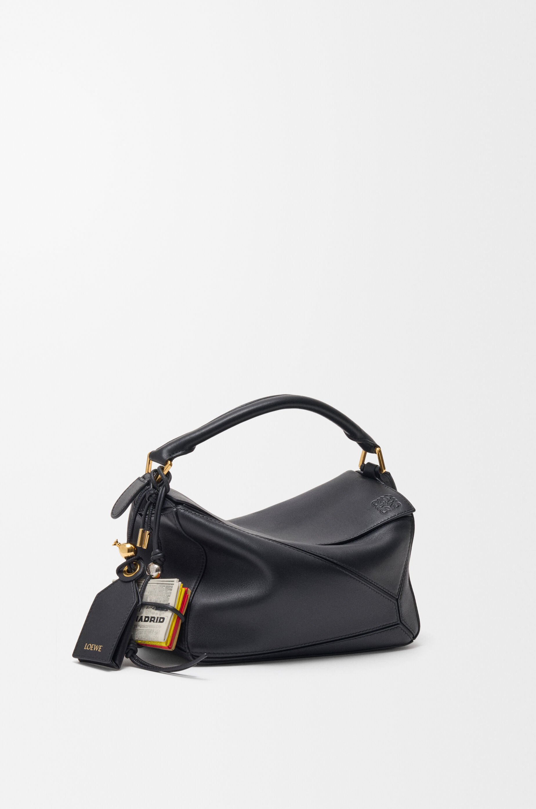 LOEWE Newspaper charm in calfskin Multicolor