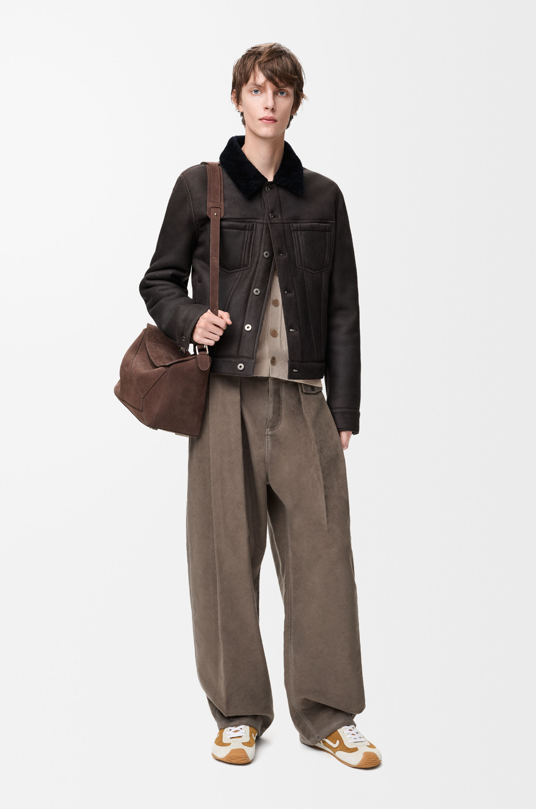 LOEWE Cardigan in wool and cashmere Beige