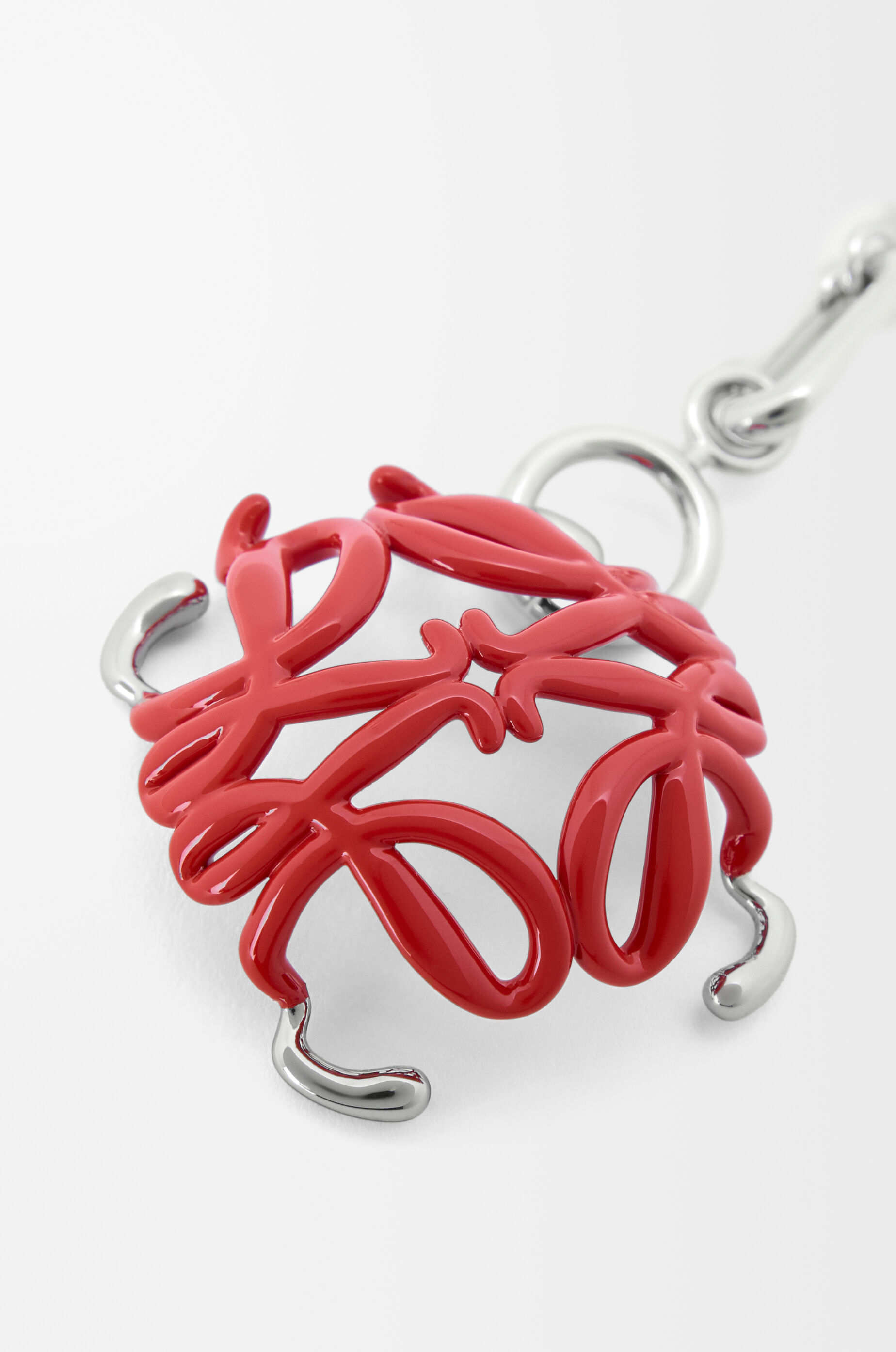 LOEWE Scarabeo Anagram charm Silver/Red